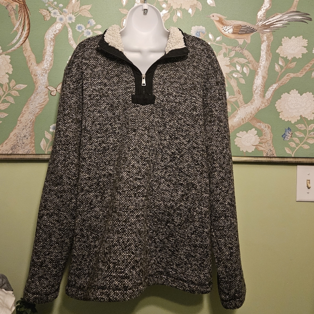 Orvis Brighton Quarter Zip Sherpa Lined Sz L